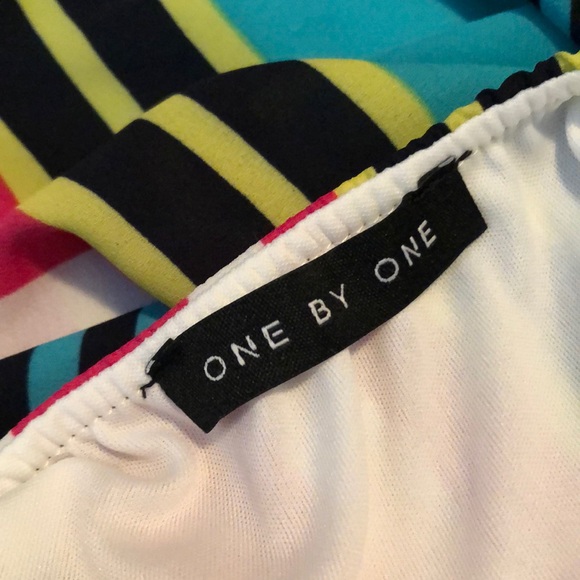 Plus Size Chiffon Striped Halter Maxi Dress - Picture 3 of 3